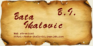 Bata Ikalović vizit kartica